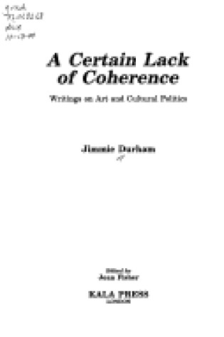 Cover of Certain Lack of Coherence