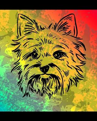 Book cover for Yorkie Color Burst Notebook