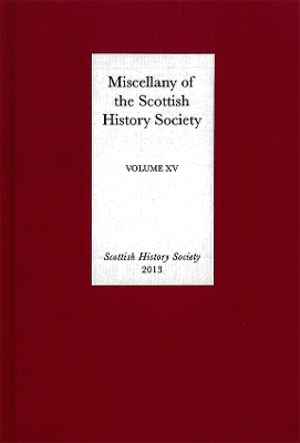 Book cover for Miscellany of the Scottish History Society, volume XV