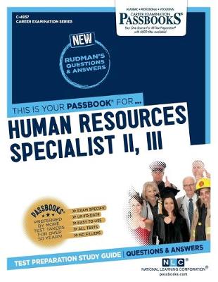 Book cover for Human Resources Specialist II, III (C-4937)