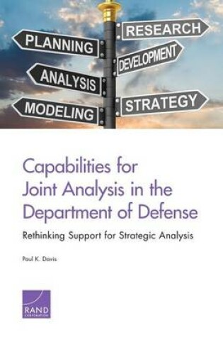 Cover of Capabilities for Joint Analysis in the Department of Defense