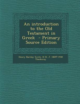 Book cover for An Introduction to the Old Testament in Greek - Primary Source Edition