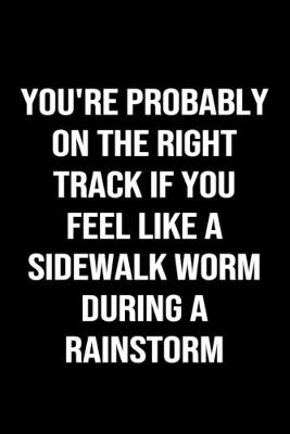 Book cover for You're Probably On The Right Track If You Feel Like a Sidewalk Worm During a Rainstorm