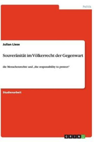 Cover of Souveranitat im Voelkerrecht der Gegenwart