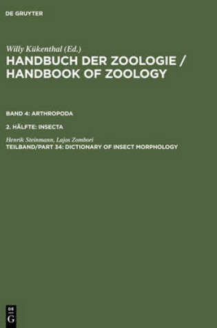 Cover of Dictionary of Insect Morphology