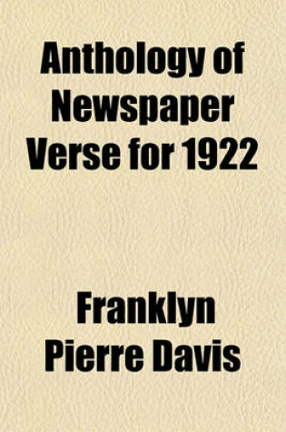 Cover of Anthology of Newspaper Verse for 1922