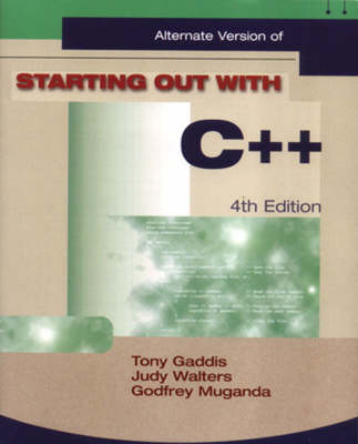 Book cover for Starting Out with C++ Alternate