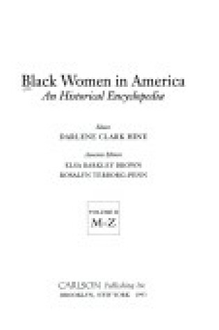 Cover of Black Women in America: an Historical Encyclopedia