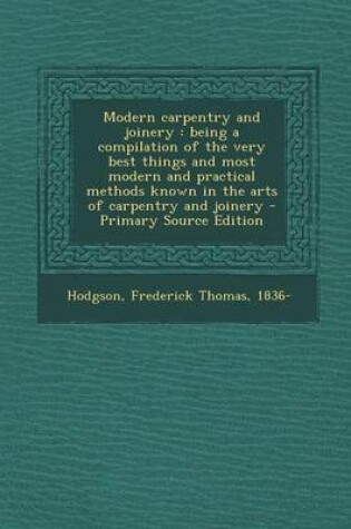 Cover of Modern Carpentry and Joinery