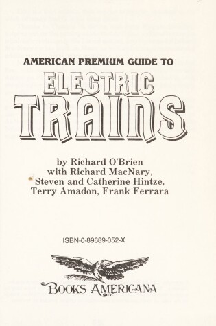 Cover of American Premium Guide to Electric Trains