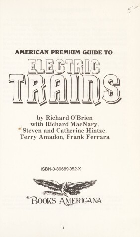 Book cover for American Premium Guide to Electric Trains