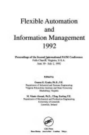 Cover of Flexible Automation and Information Management - 1992