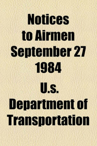 Cover of Notices to Airmen September 27 1984