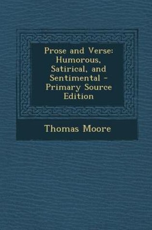 Cover of Prose and Verse