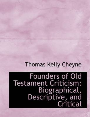 Book cover for Founders of Old Testament Criticism