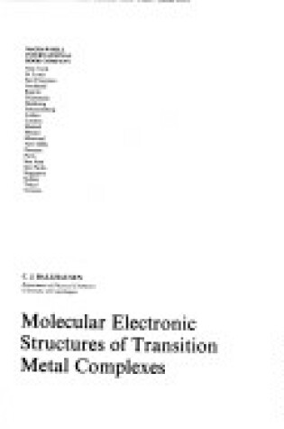 Cover of Molecular Electronic Structure of Transition Metal Complexes