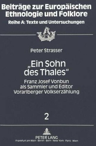 Cover of -Ein Sohn Des Thales-