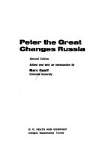 Cover of Peter the Great Changes Russia