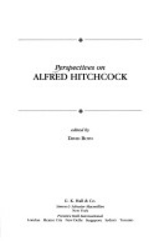 Cover of Perspectives on Alfred Hitchcock