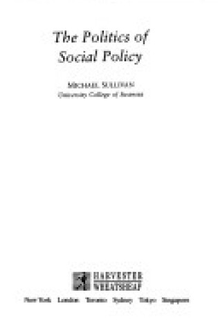 Cover of Politics Of Social Policy