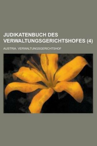 Cover of Judikatenbuch Des Verwaltungsgerichtshofes (4)