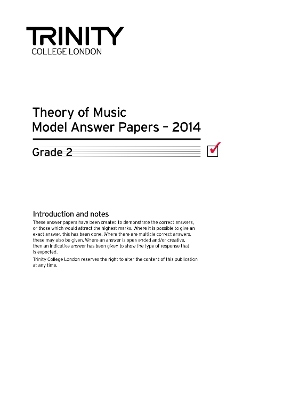 Book cover for Trinity College London Music Theory Model Answer Papers (2014) Grade 2