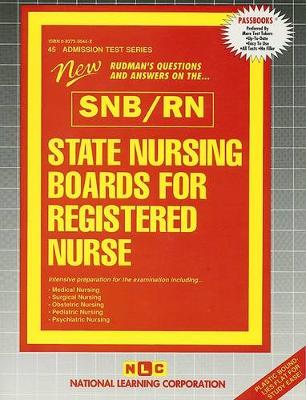 Book cover for STATE NURSING BOARDS FOR REGISTERED NURSE (SNB/RN)