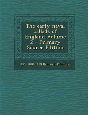 Book cover for Early Naval Ballads of England Volume 2