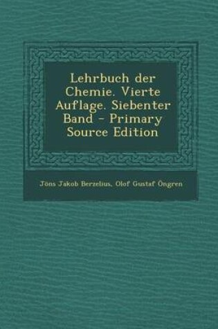 Cover of Lehrbuch Der Chemie. Vierte Auflage. Siebenter Band