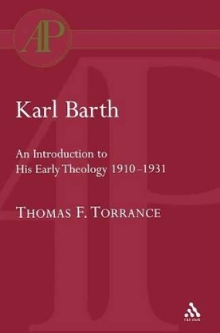 Cover of Karl Barth: Introduction to Early Theology