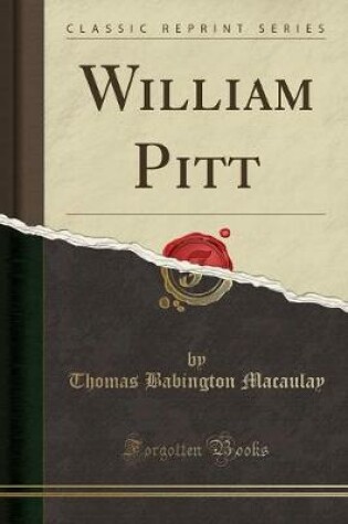 Cover of William Pitt (Classic Reprint)