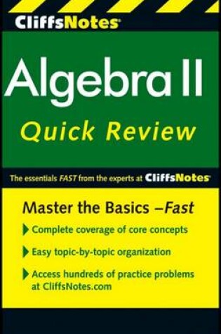 Cover of Cliffsnotes Algebra II Quick Review