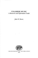 Book cover for Chamber Music Research & Info