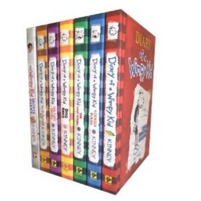 Book cover for !!! A Fine Collection !!! Jeff Kinney Diary of a Wimpy Kid Series Collection Gift Set. Diary of a Wimpy Kid, the Ugly Truth, Dog Days, the Last Straw, Rodrick Rules, Do it