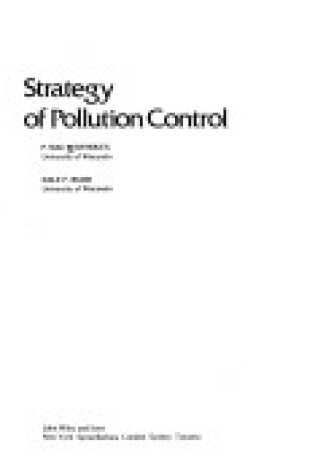 Cover of Strategy of Pollution Control