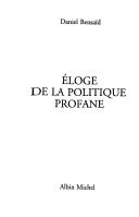 Cover of Eloge de La Politique Profane