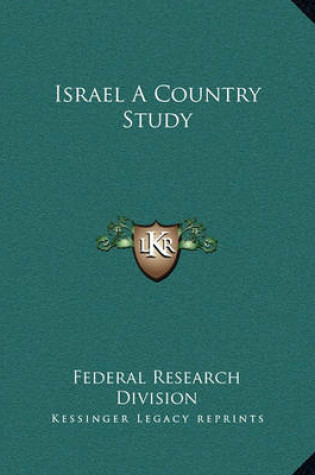 Cover of Israel a Country Study