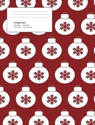 Book cover for Christmas Snowflake Composition College Ruled Book (7.44 x 9.69) 200 pages V1