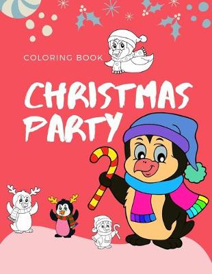 Book cover for Christmas party coloring book