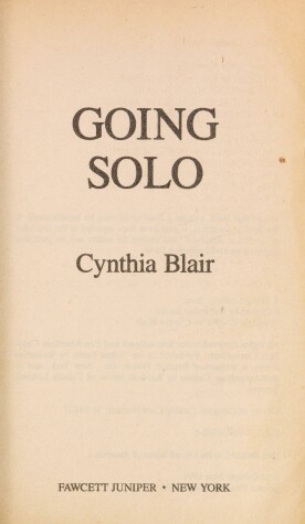 Book cover for Going Solo