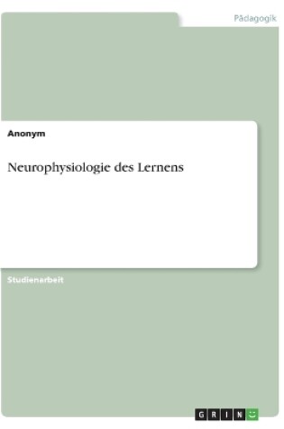 Cover of Neurophysiologie des Lernens