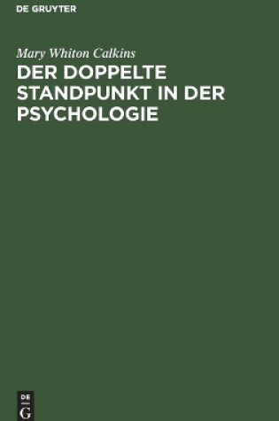 Cover of Der Doppelte Standpunkt in Der Psychologie