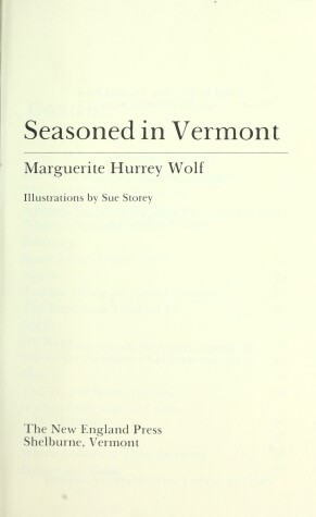 Book cover for Seasoned in Vermont