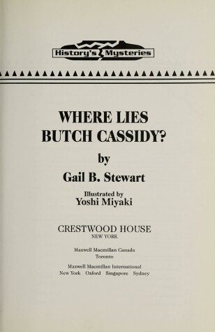 Book cover for Where Lies Butch Cassidy?