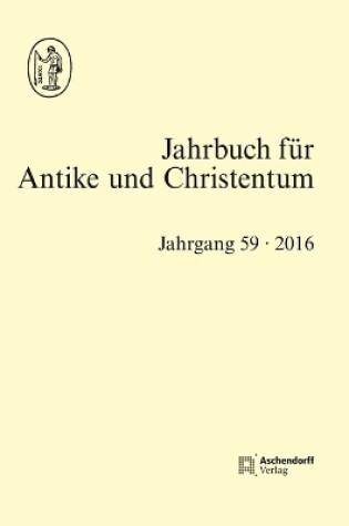 Cover of Jahrbuch Fur Antike Und Christentum