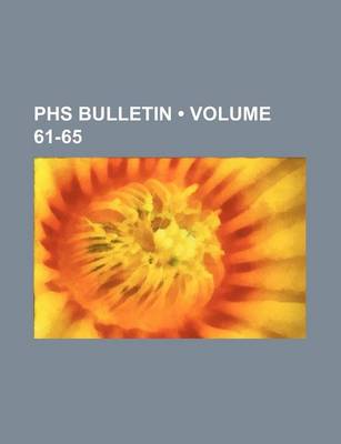 Book cover for Public Health Bulletin Volume 61-65