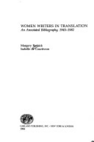 Cover of Women Writers Trans 1945-82