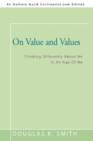 Cover of On Value and Values