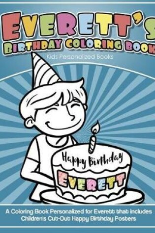 Cover of Everett's Birthday Coloring Book Kids Personalized Books
