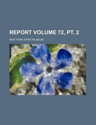 Book cover for Report Volume 72, PT. 2